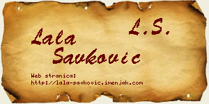 Lala Savković vizit kartica